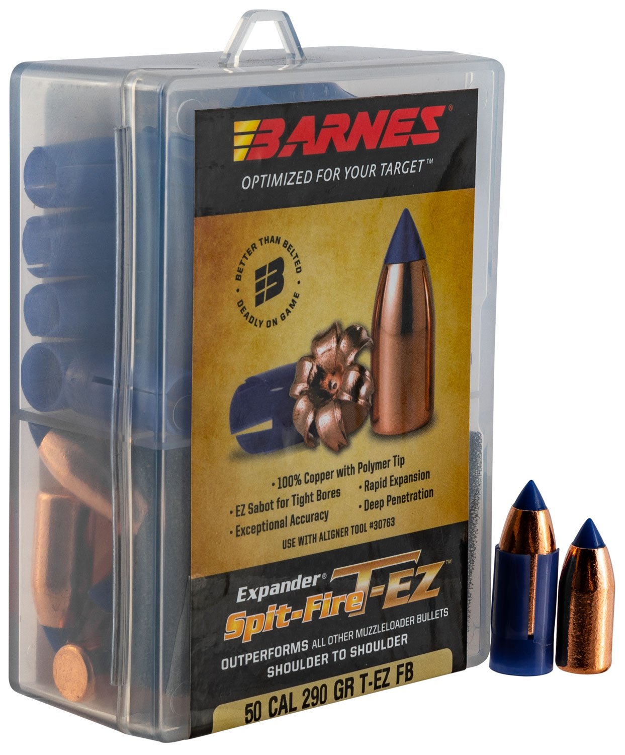 Barnes 30607 Spit-Fire T-EZ Muzzleloader Bullets 50 Cal 290gr 24rd Box - Browning - SPIT-FIRE T-EZ FB