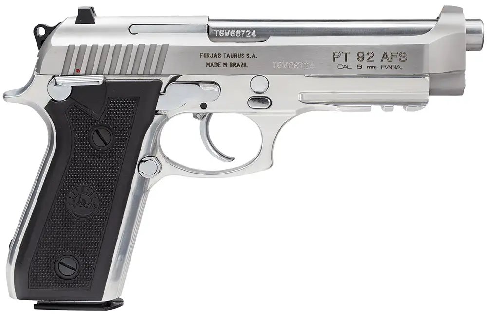 Taurus PT 92 9mm 5" Stainless Steel Barrel Fixed Sights 17-Round