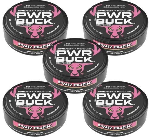 BUCKED UP PWR BUCK ENERGY POUCHES 5 CAN ROLL