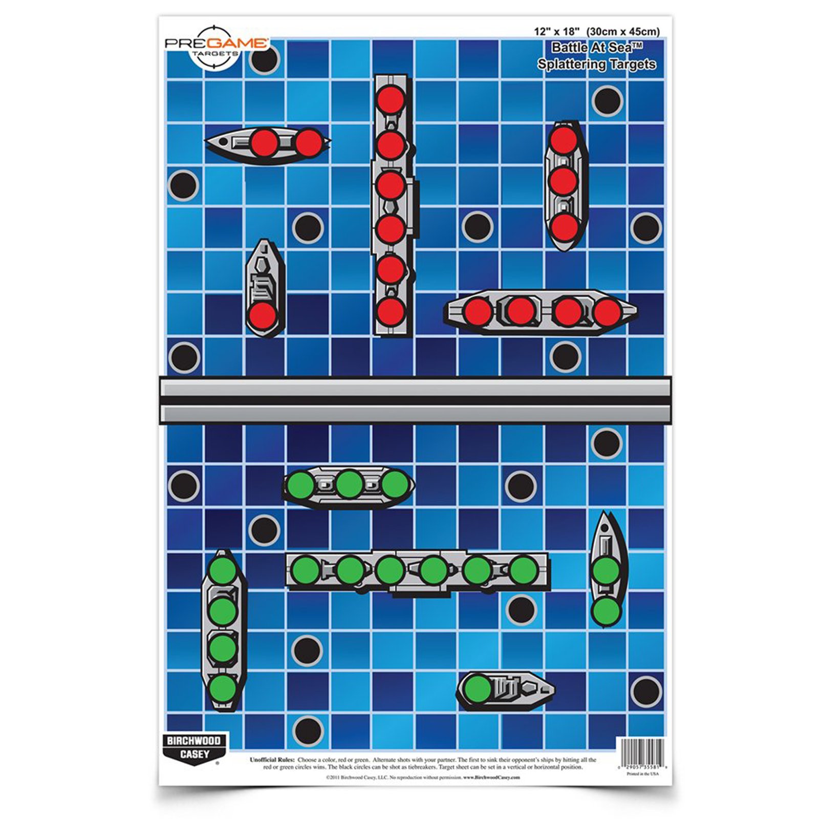 Birchwood Casey 35560 Pregame Self-Adhesive Paper Universal Blue Battle at Sea 8 Per Pkg - Birchwood Casey - 12" X 18"