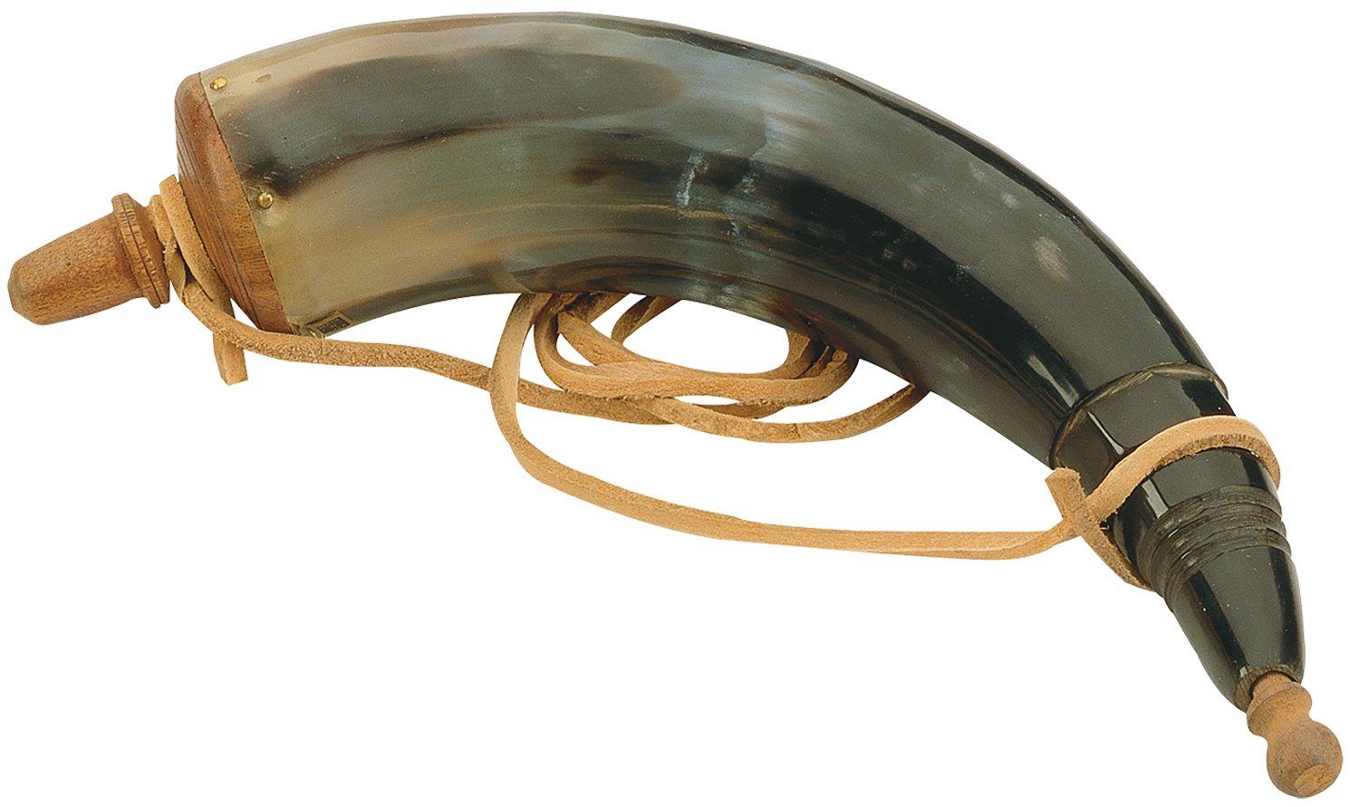 Traditions A1252 Authentic Powder Horn with Sling and Wood Cap