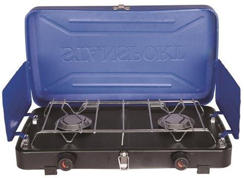 S/SPORT 203-50-95 2-Burner Regulated Propane Stove 20,000 BTU Blue