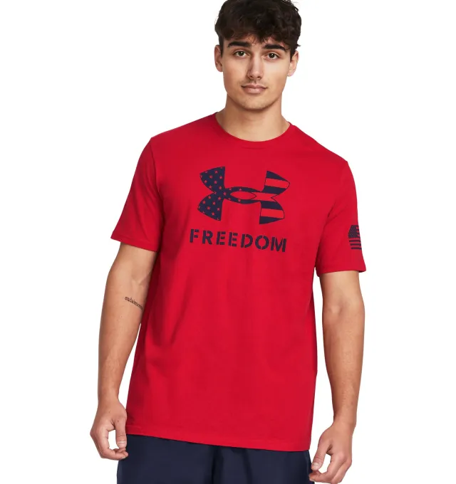 Buy Under Armour Men's Freedom Logo T-Shirt Cotton Blend Short Sleeve online