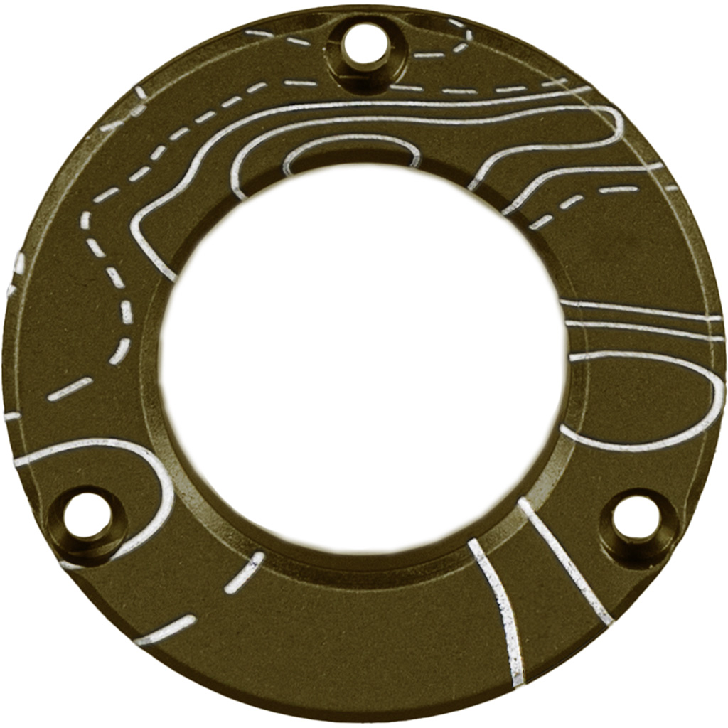 Axcel ADVR-HUB-TBMAP Driver Hubcap Tactical BH Green Topo Map Engraving