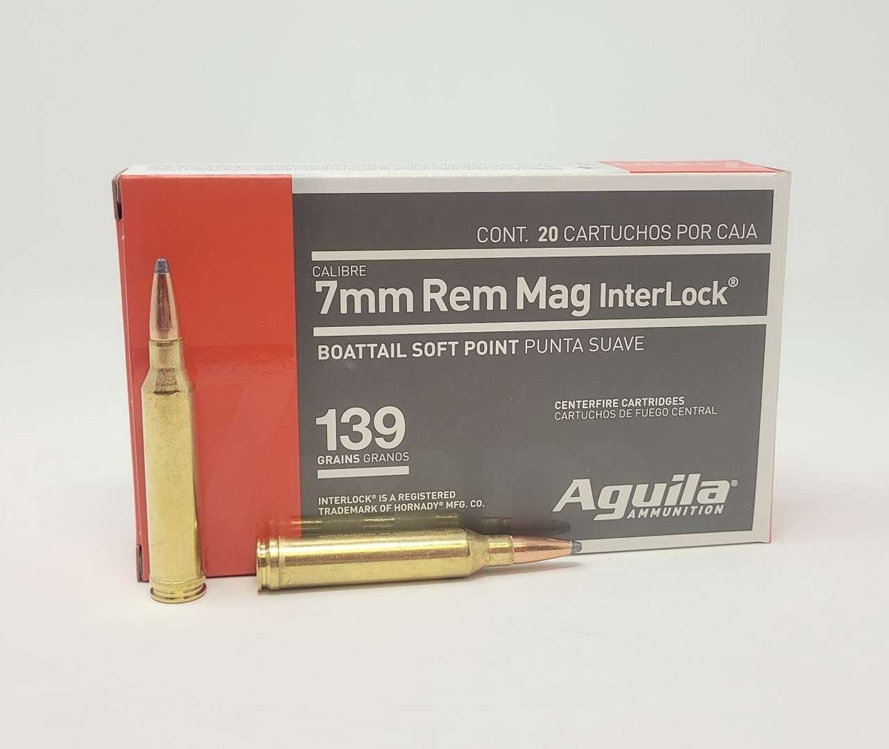 Aguila 80591AG 7mm Rem Mag 139gr InterLock BTSP 20 Rounds Box