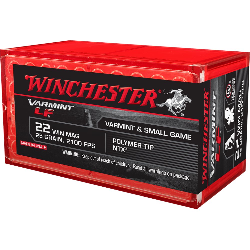 Winchester X22MHLF 22 WMR 25 Grain Polymer Tip NTX 50 Rounds Box - Winchester - POLYMER TIP NTX