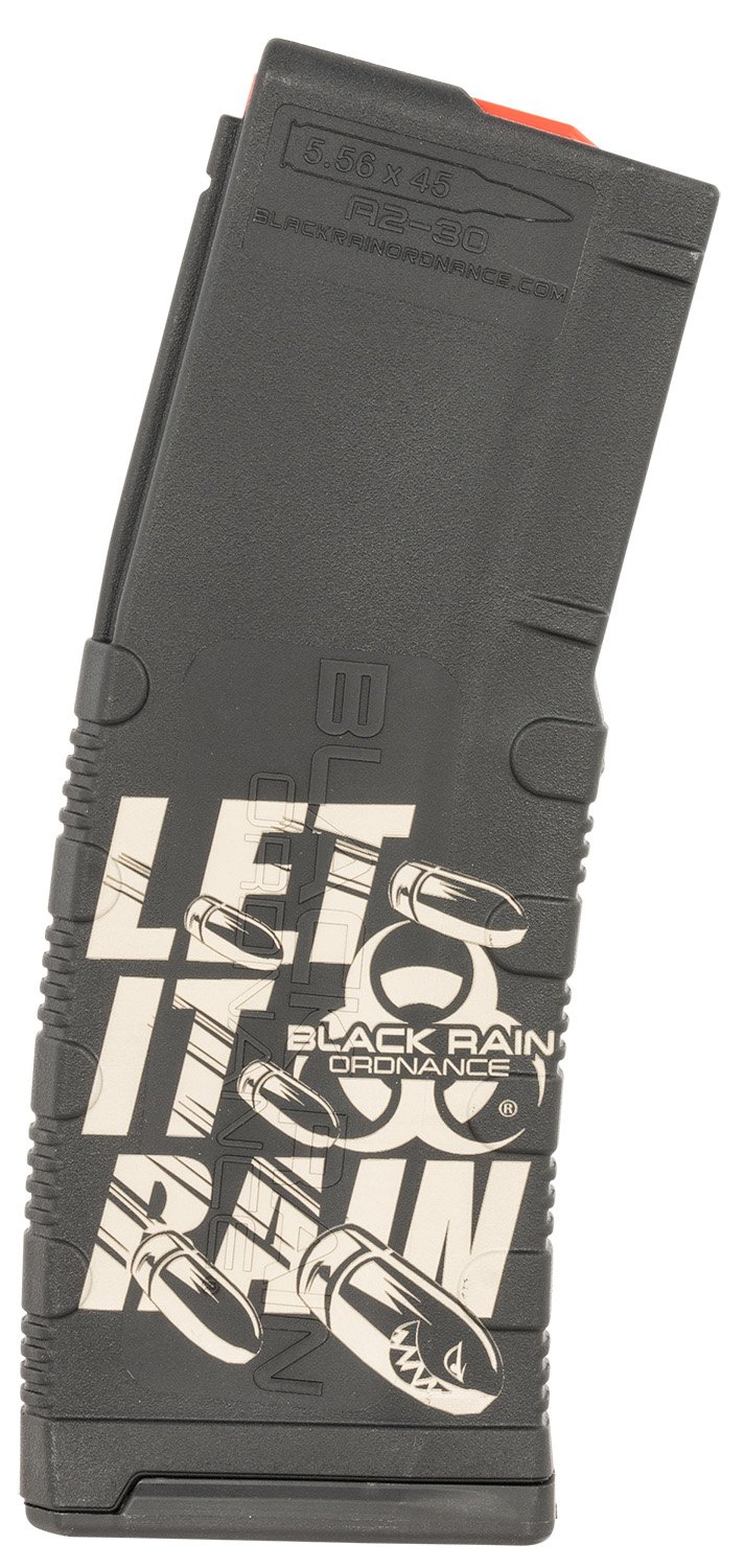 Black Rain Ordnance MAG30LETITRAINB Magazine 30rd 223 Rem/5.56 NATO Let... - Black Rain Ordnance - 30RD