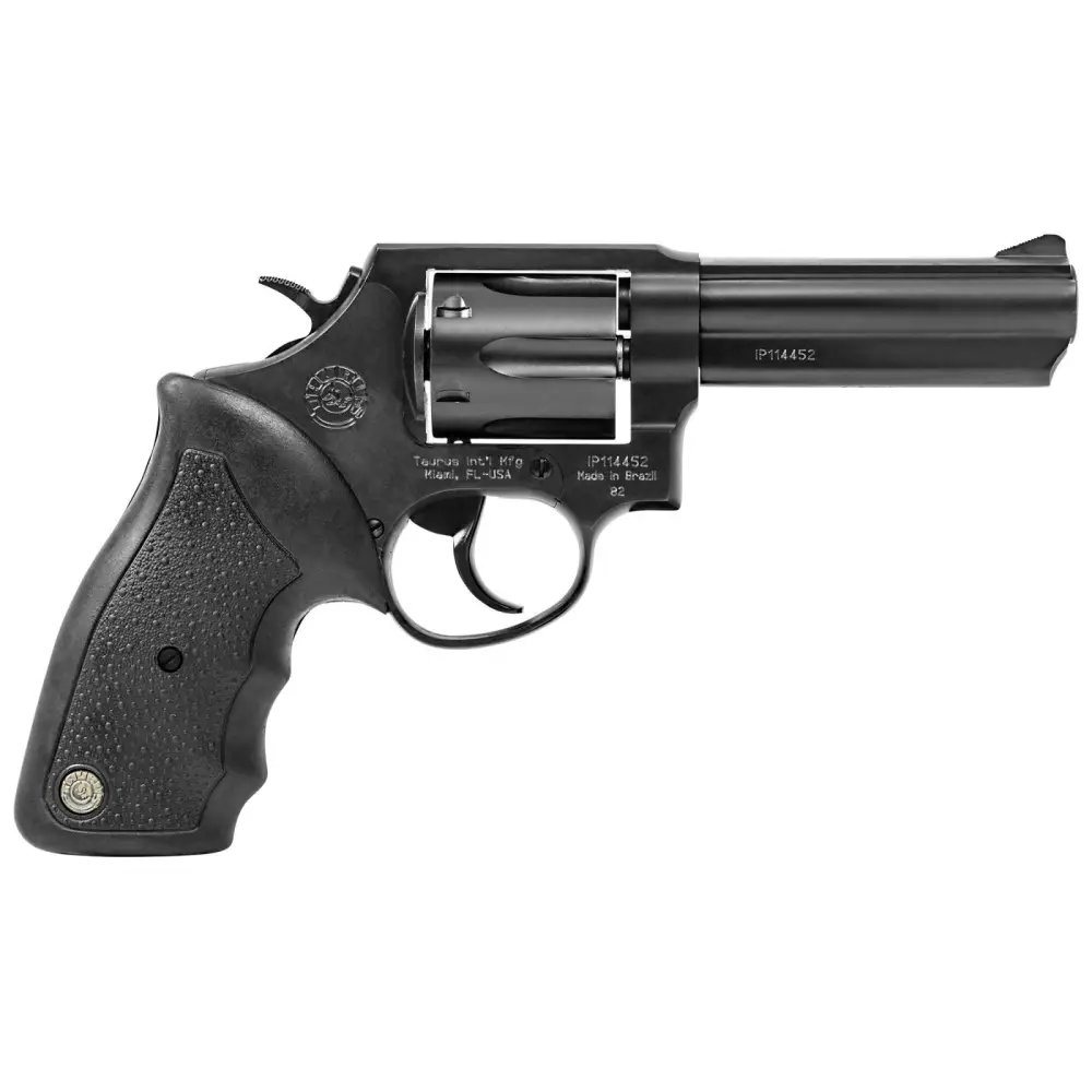 Taurus M82 .38 Special Revolver, 4" Barrel, Matte Black, 6-Round Capacity, Rubber Grip, DA/SA Action, Fixed Sights