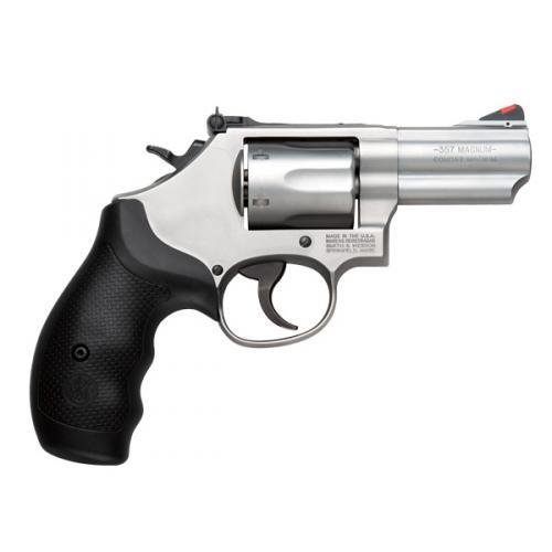 Smith & Wesson 10061 Model 66 Combat Magnum Stainless Steel Revolver 2.75" Barrel 6rd Cylinder K-Frame Full-length Extractor Rod Synthetic Grip Internal Lock - Smith & Wesson - 357 Magnum | 38 Special