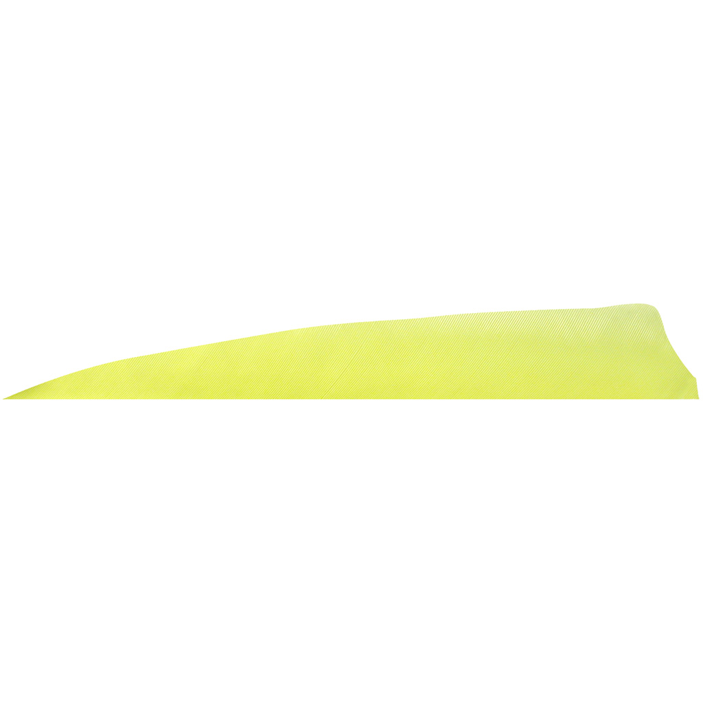Gateway 400RSSFY-100 Shield Cut Feathers Flo Yellow 4" RW 100 Pack