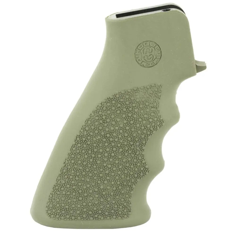 Hogue Grips Overmolded AR15/M16 Rubber Finger Grooves OD Green 15001 - Hogue - OVERMOLDED