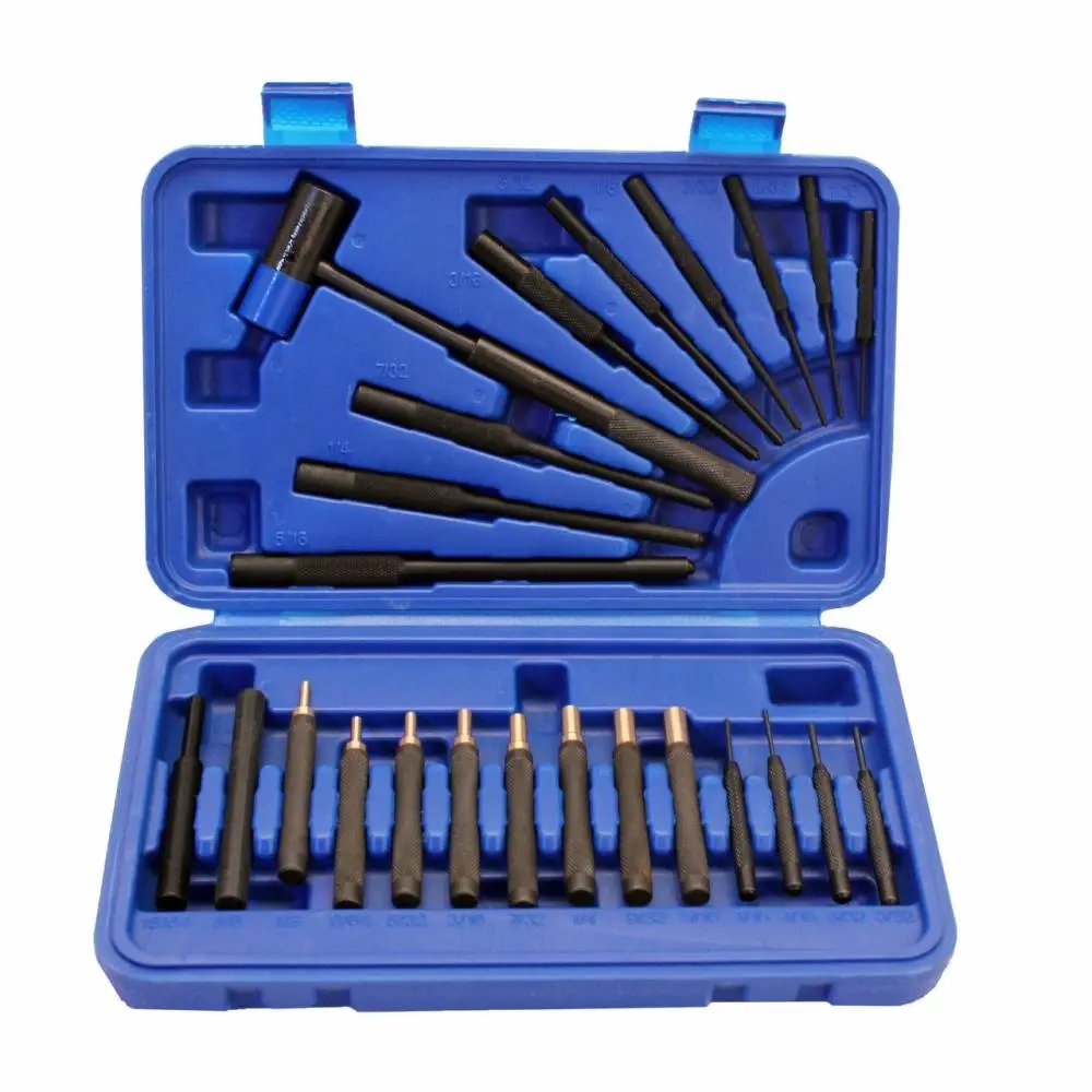 DAC GMPUNCH24 24-Piece Drive Pin & Roll Punch Set with Reversible Hammer