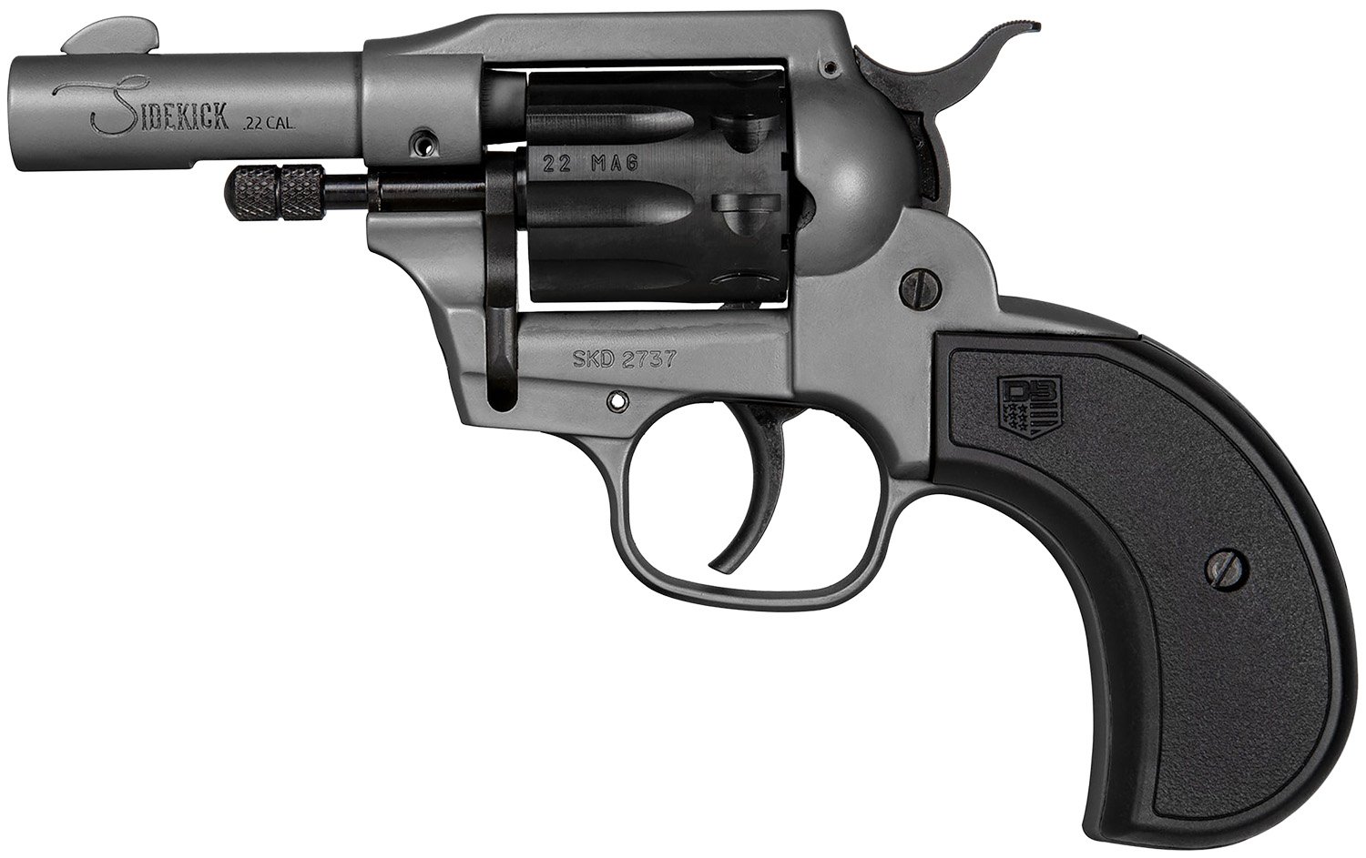 Diamondback DB Birdshead Sidekick Revolver 22 LR-Mag 3 in. Dark Gray 9 rd.