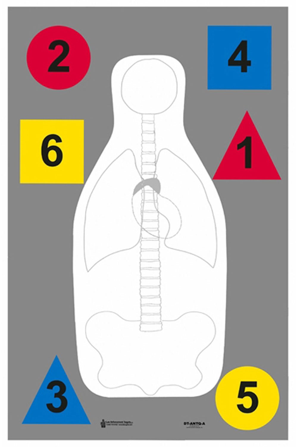 Action Target DTANTQA100 Training Multi-Purpose Silhouette Paper Hanging