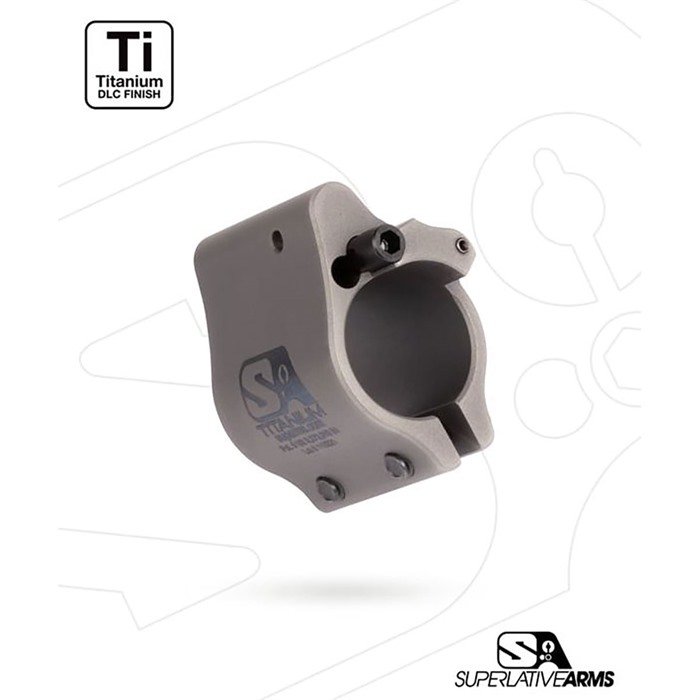 Superlative Arms SABO-DI-625CGT AR-15 Titanium Gas Block .625" Gray