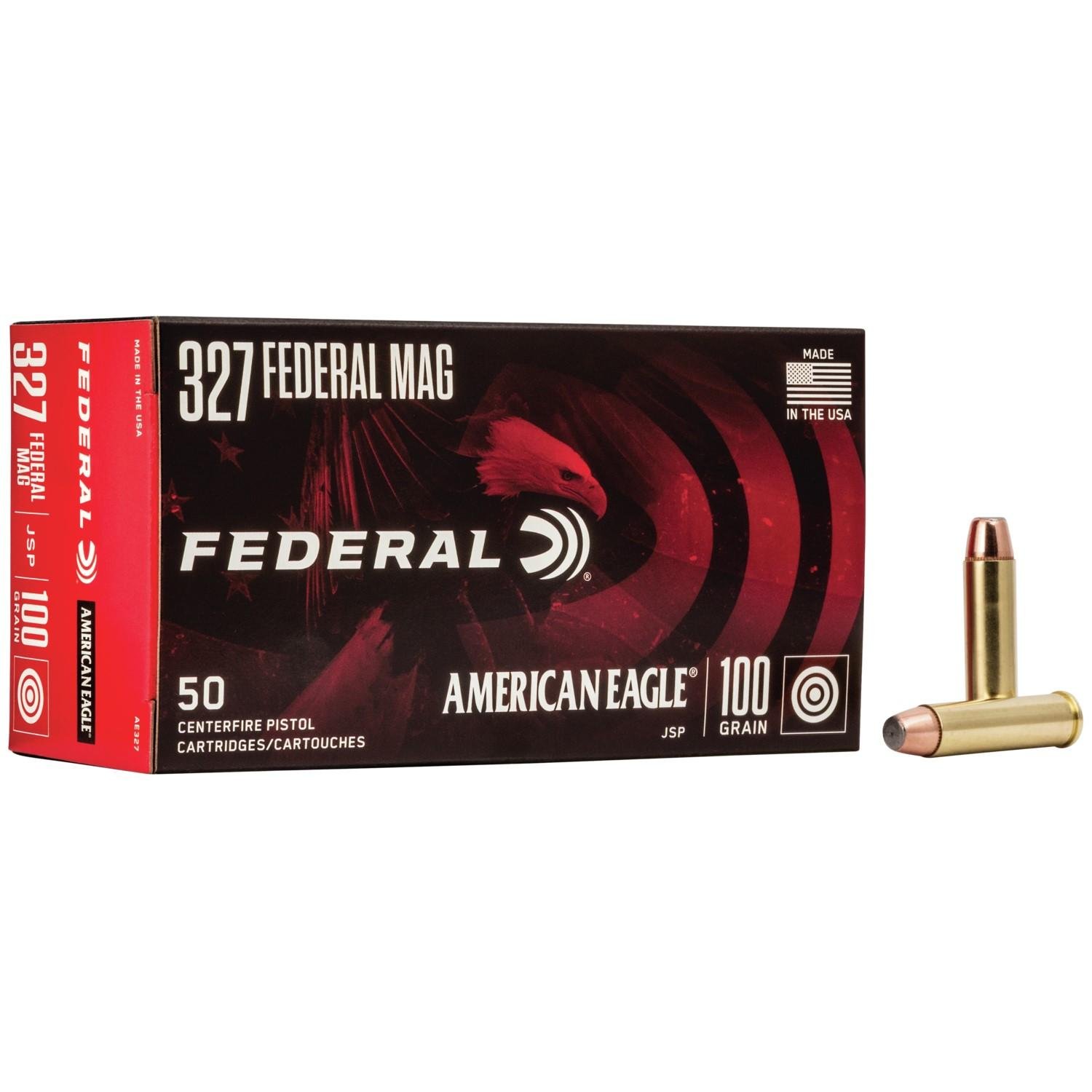 Federal AE327 327 Federal Magnum 100 Grain Jacketed Soft Point 50 Rounds - Federal Premium Ammunition - SOFT POINT