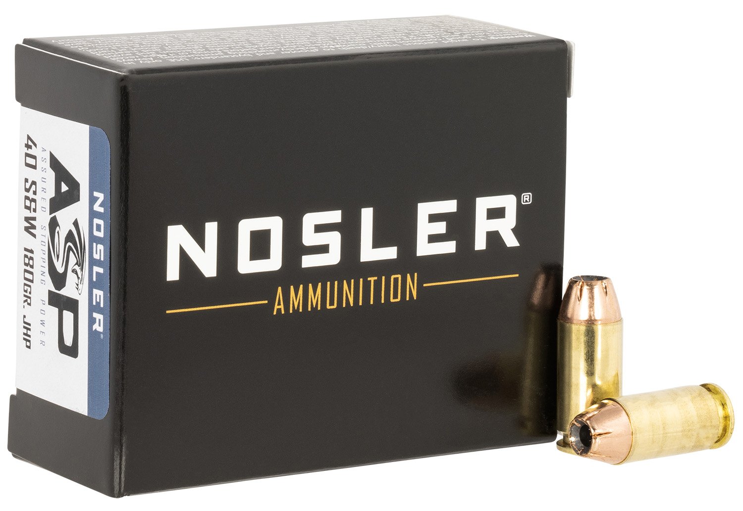 Nosler 51279 40 S&W 180 Grain Jacketed Hollow Point 20 Rounds Box