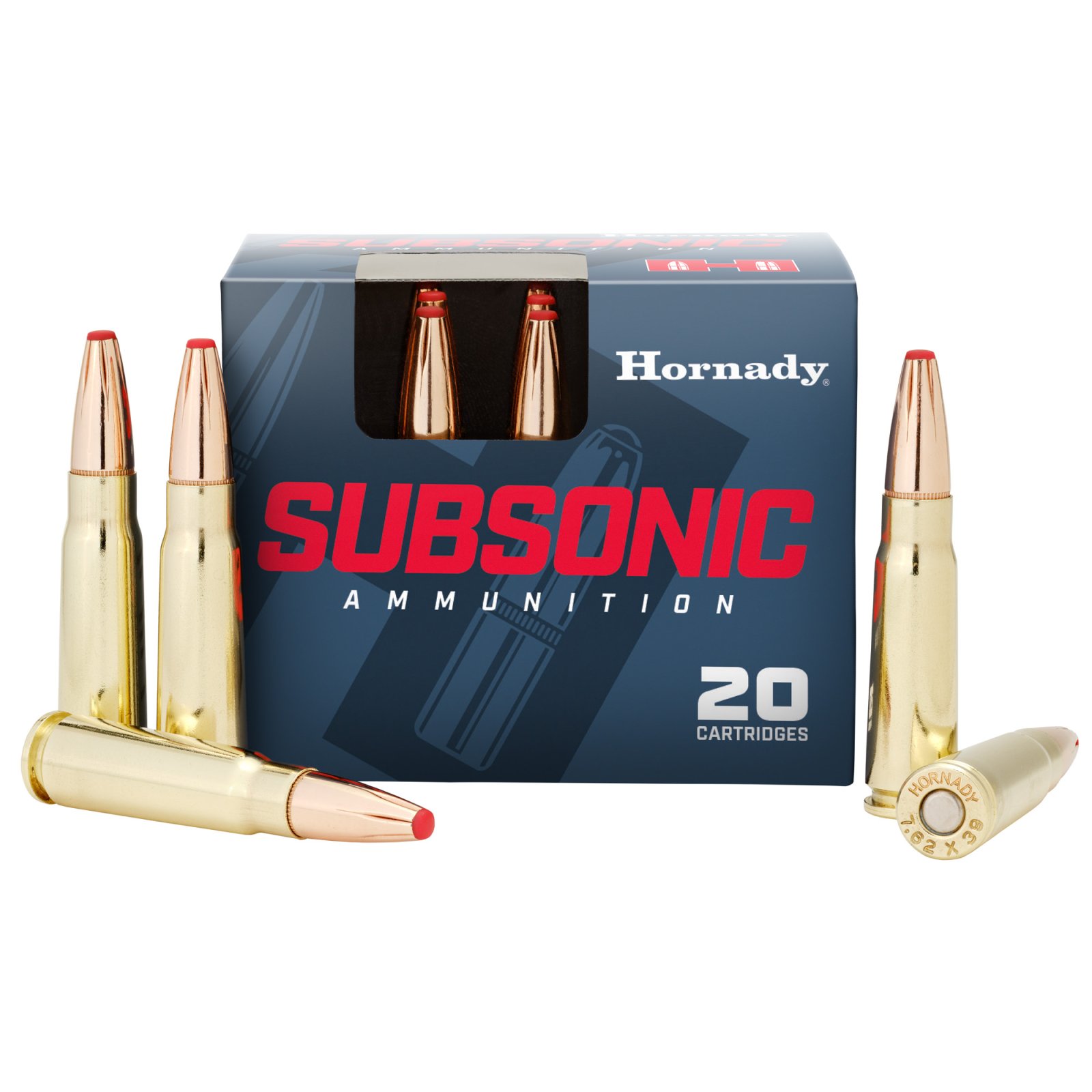 Hornady 80787 Subsonic 7.62x39mm 255gr Sub-X 20 Per Box