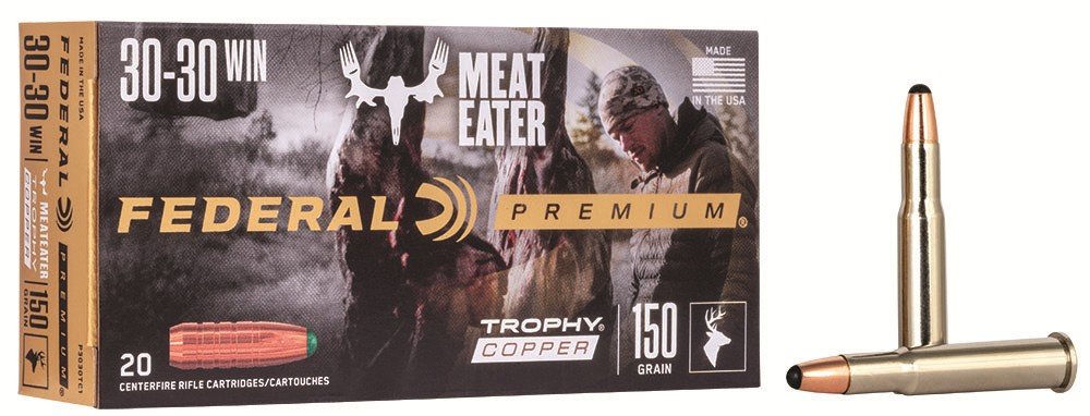Federal Premium Trophy Copper .30-30 Win, 150 Grain, 2300 ft/sec Velocity, 20 Rounds per Box, 10 Boxes per Case