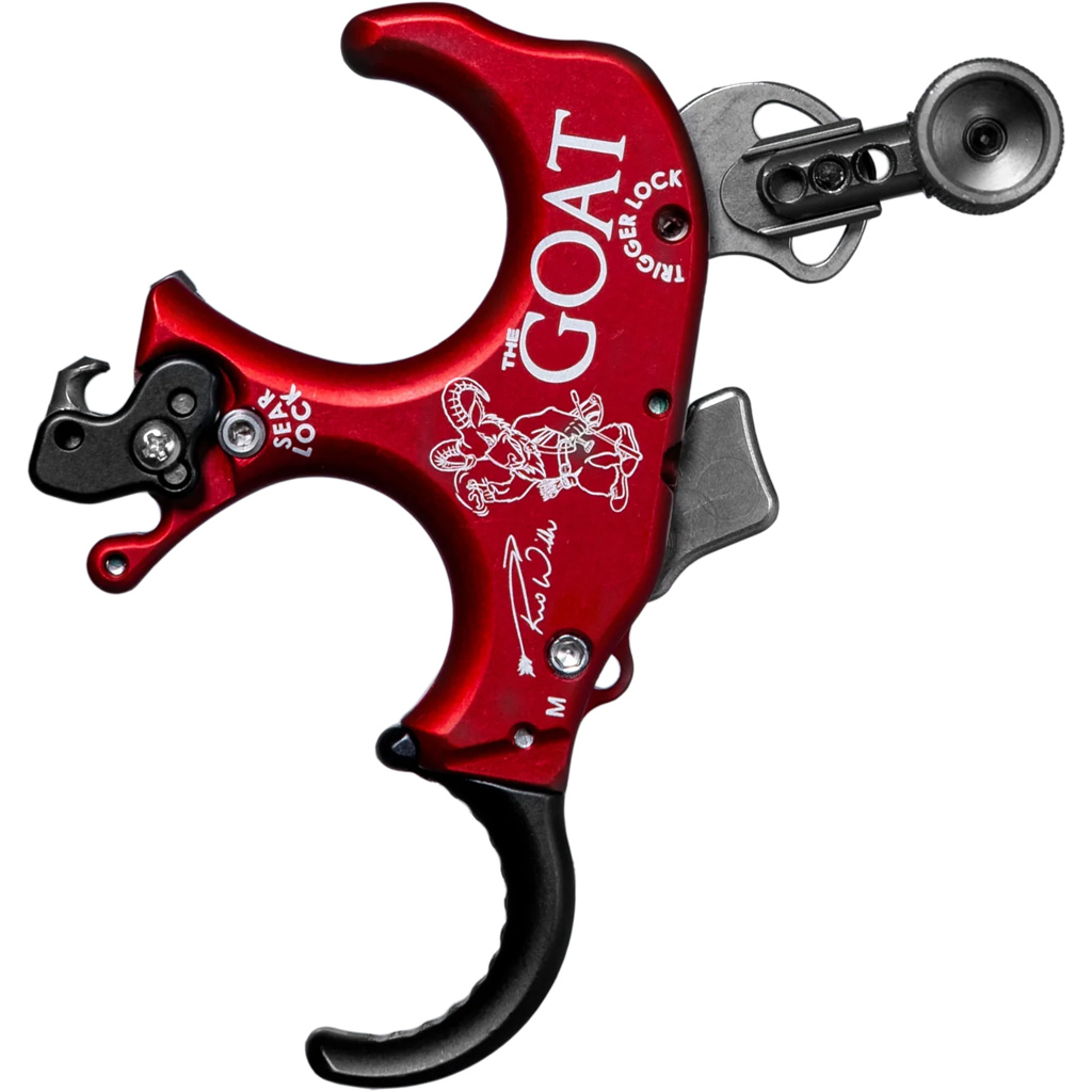 Tru Ball TGOT-RDQS-M GOAT 3 Finger Release, Red/QuickSilver, Medium