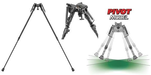 Caldwell-Battenfeld XLA Pivot Bipod, 13-23" Height, Quick Spring-Out Legs, Aluminum, Black
