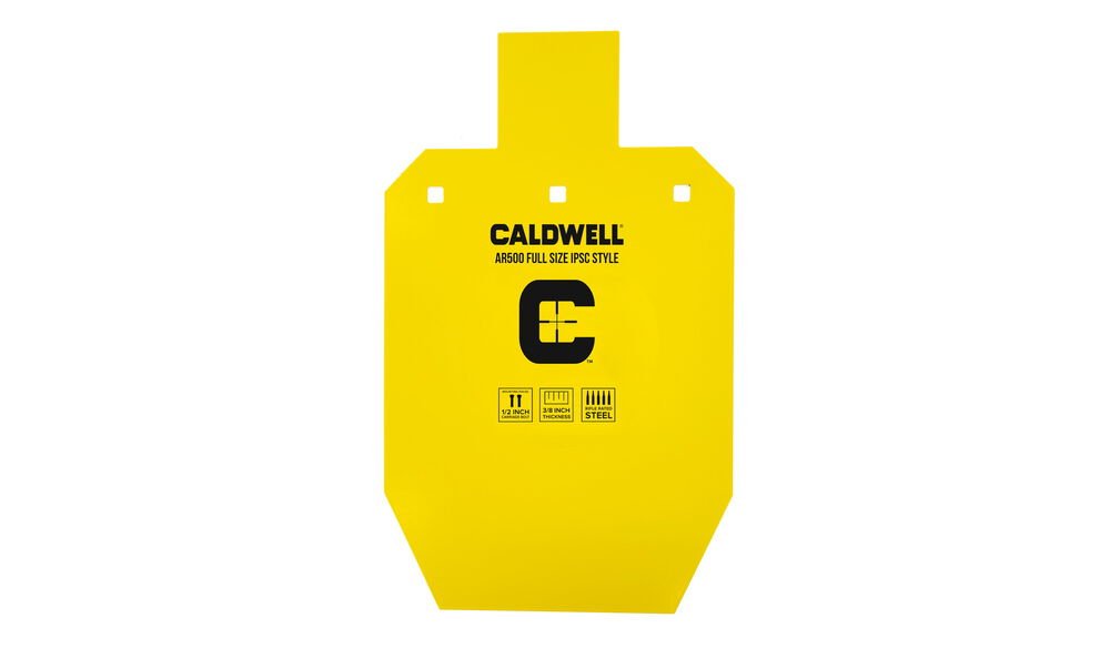 Wheeler 1116705 Caldwell AR-500 Steel Target IPSC Full Size Yellow - Caldwell