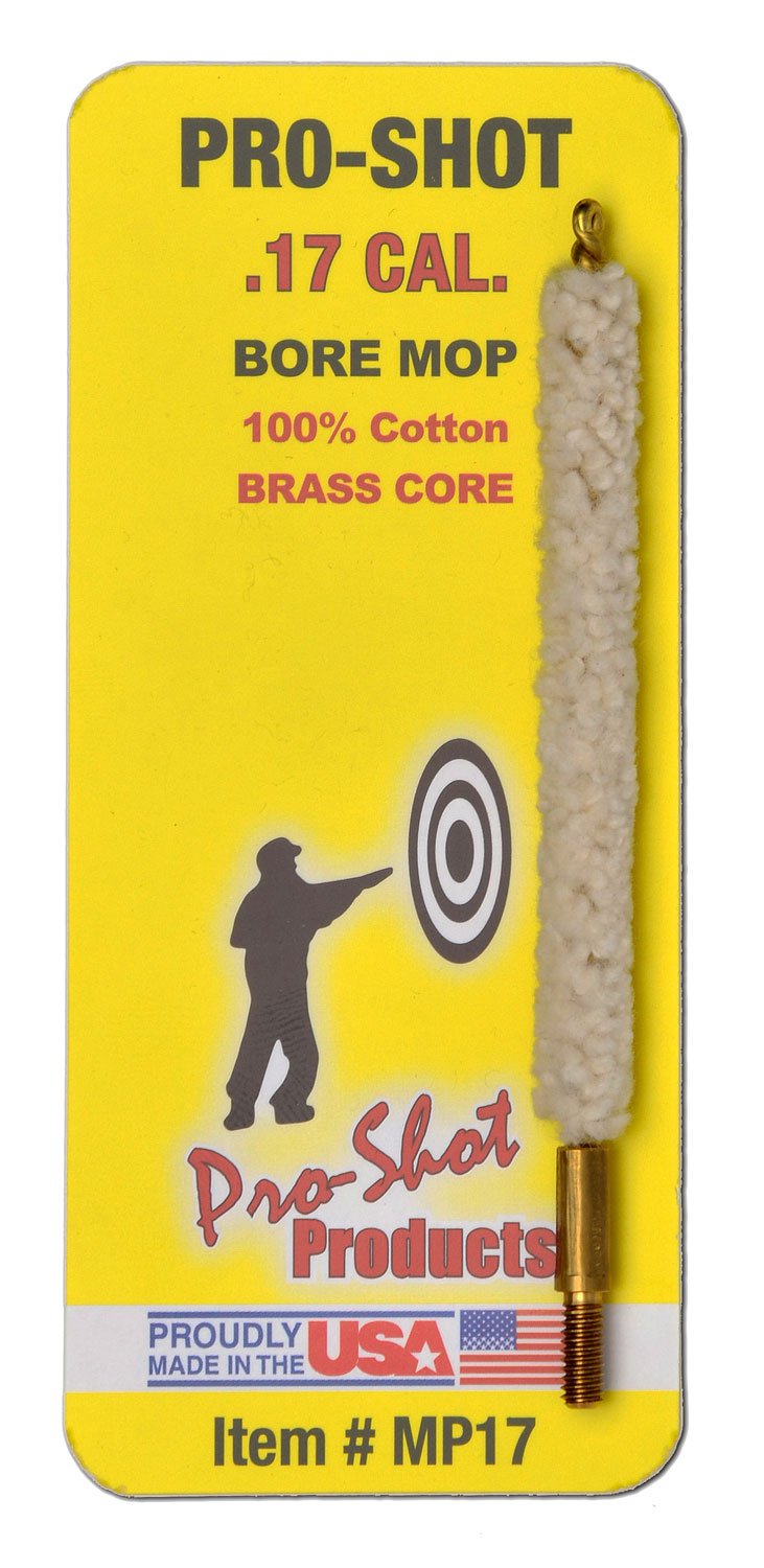 Pro-Shot Cotton Bore Mop (5/40 Thread) .17 cal - Pro-Shot Products - .17