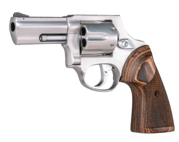 Taurus 856 Executive Grade 38 Special+P Revolver, 3" Barrel, Satin Stainless Finish, Walnut Checkered Grip, 6 Rounds, DAO Action, Pelican Vault Case - Taurus International Manufacturing, Inc. - 38 Special