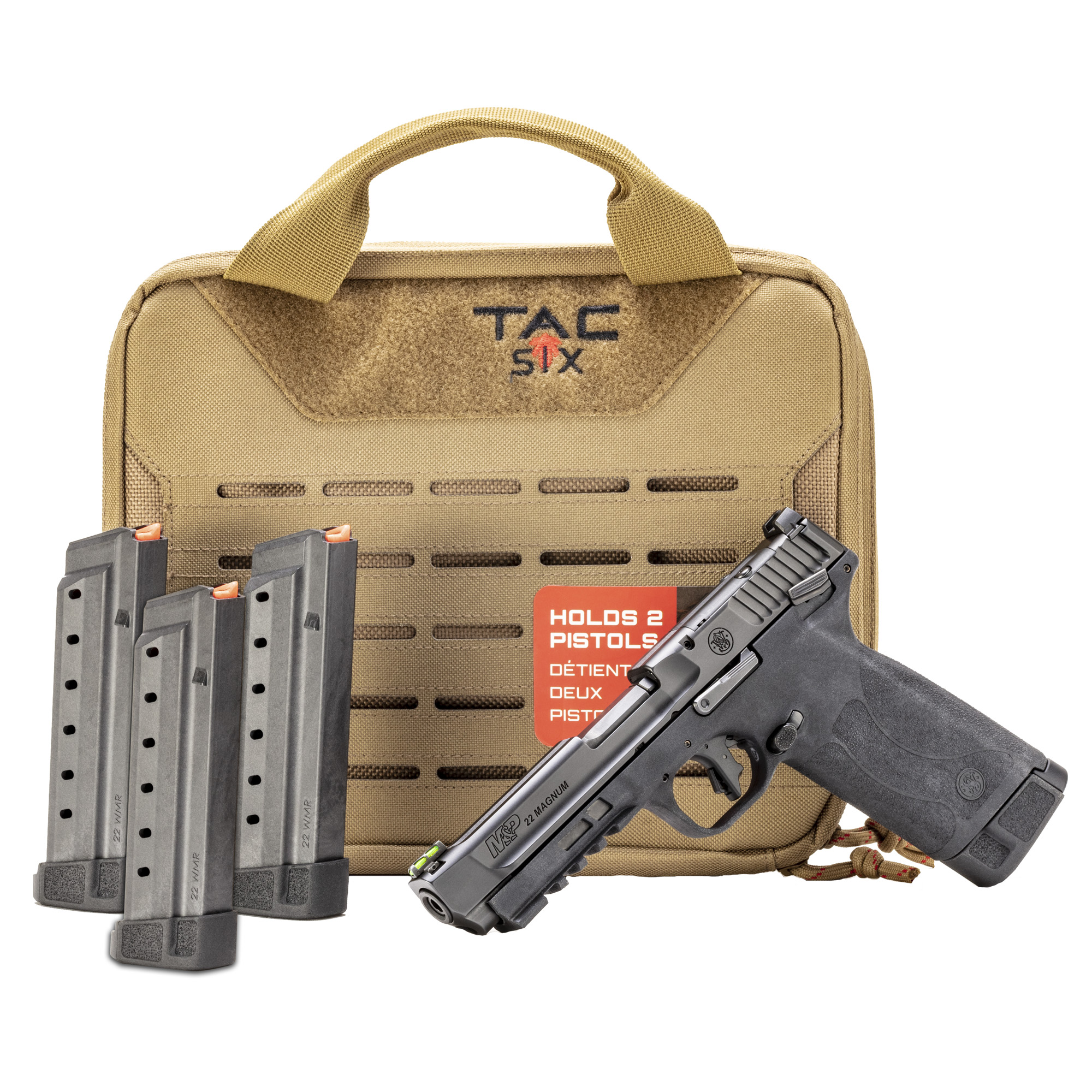 S&W M&P 22WMR 4.35" Barrel, 30-Round Mags, Optic Cut, Safety - Black Bundle