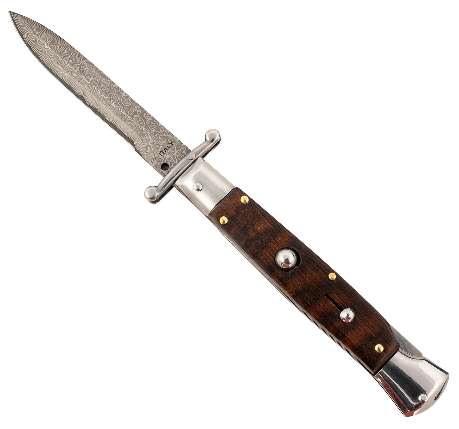 Steel River SGSWRDAM Spartan 3.9" Damascus Snakewood Buffalo Horn Knife