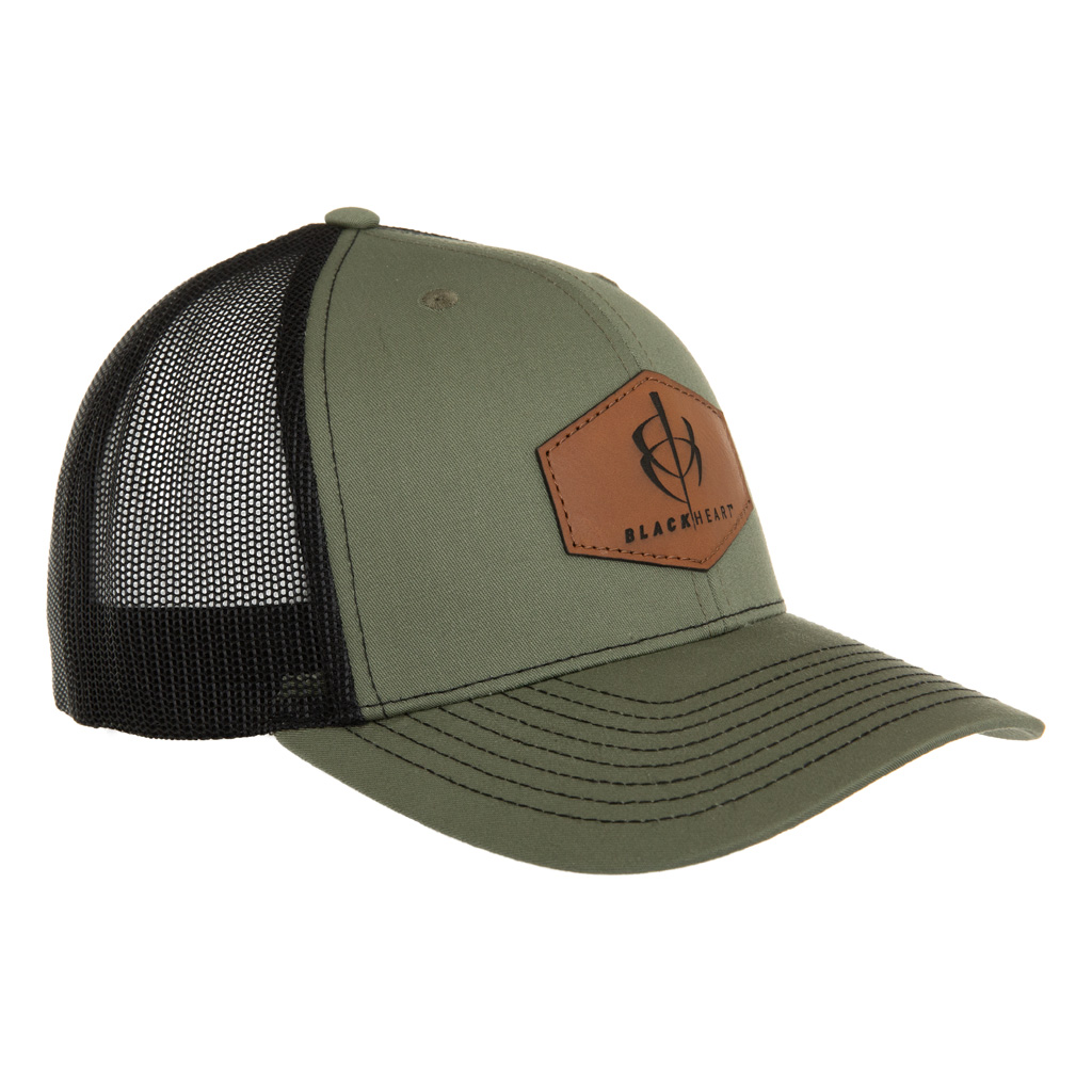 BlackHeart 810096080905 Green/Black Hat, Mesh Back, Adjustable Fit