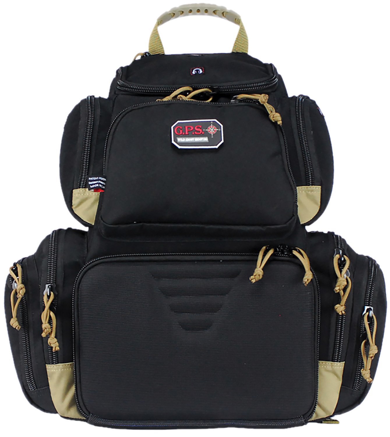 GPS GPS-1711BPBT Handgunner Backpack Black/Tan 1000-Rounds - GPS