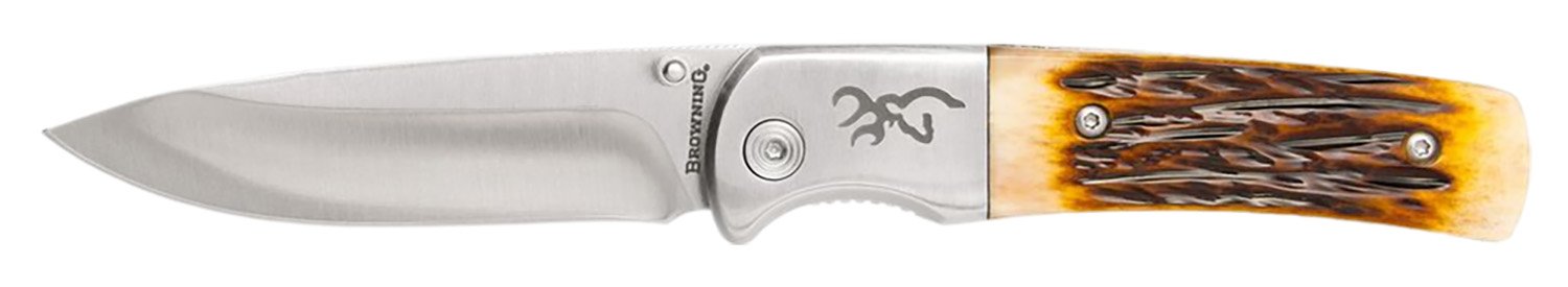Browning 3220500 Buckmark Hunter Folding Knife 3" Drop Point Blade