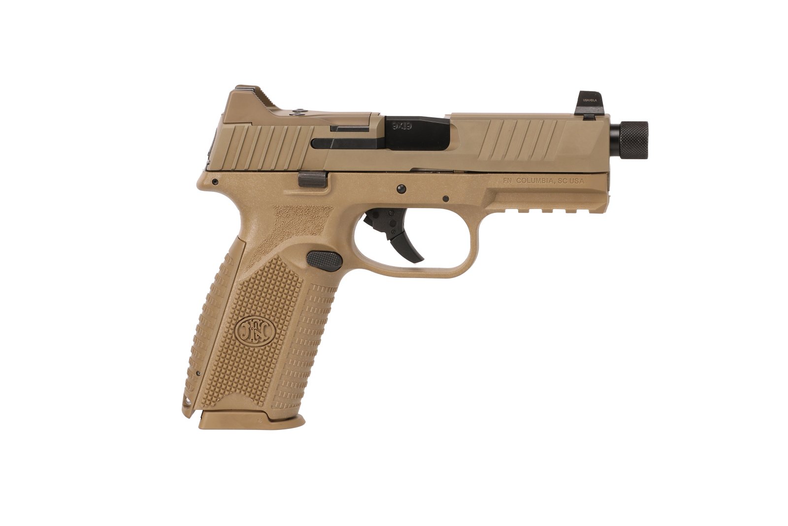 FN 509 Compact 9mm Luger 3.7in 12rd/15rd Flat Dark Earth Pistol (66-100818) - FN America - 9mm