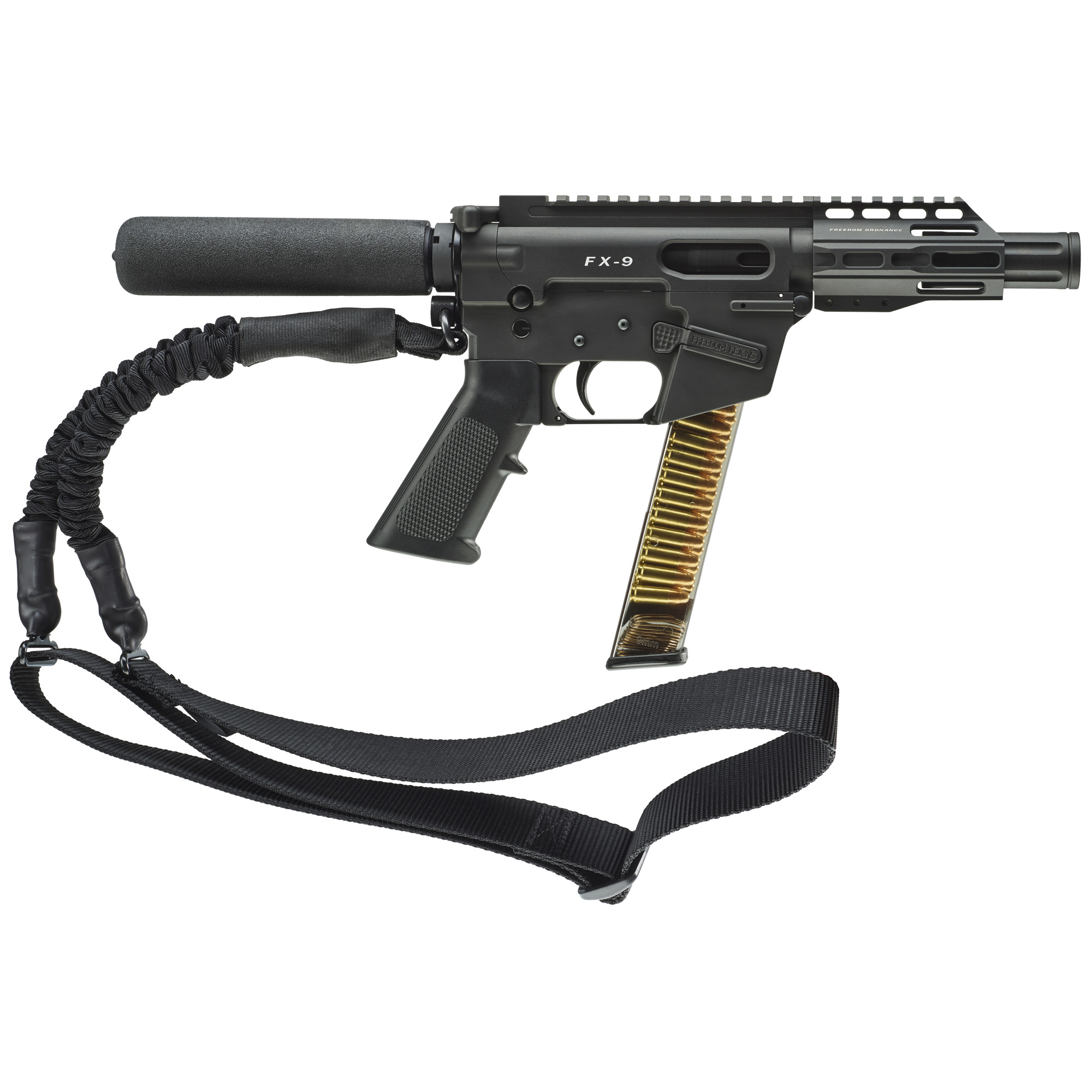 Freedom Ordnance FX9P4T 9mm 32+1 4" Black M-LOK Handguard A2 Grip