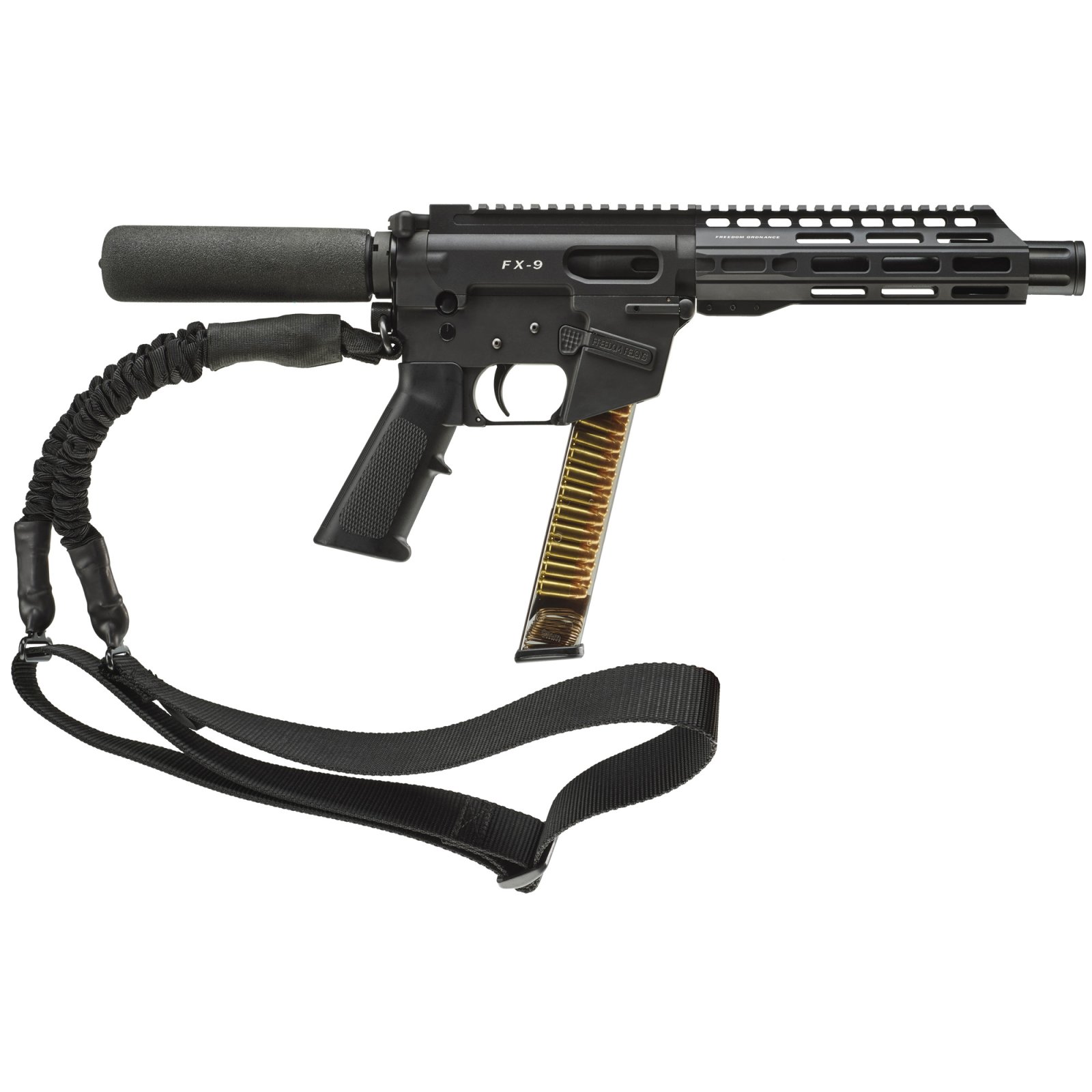Freedom Ordnance FX9P8T 9mm 32+1 8" Black M-LOK Handguard A2 Grip