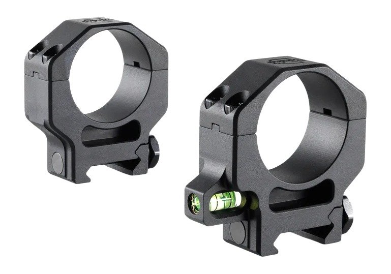 RPM Precision 30mm High (1.25'') Scope Rings with Co-Linear Bubble Level