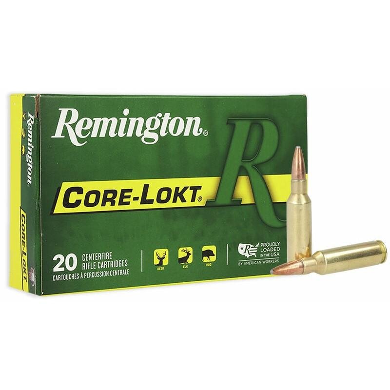 Remington Core-Lokt 165 Grain .300 Short Action Ultra Magnum, 20 Rounds, Pointed Soft Point Rifle Ammo