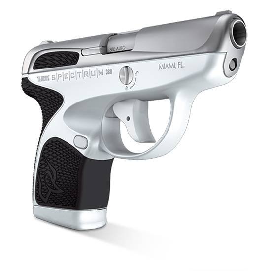 Taurus Spectrum 380 Automatic Colt Pistol (ACP) Double 2.80 6+1/7+1 White Polymer Frame Black Synthetic Grip Stainless Steel Slide