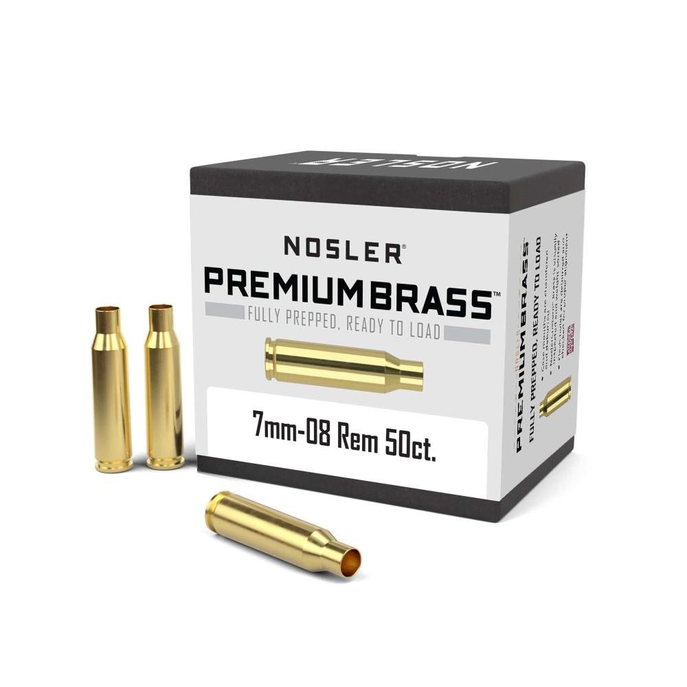 Nosler 10187 Unprimed Brass Rifle Cartridge Cases 7mm-08 50ct - Nosler - 7MM-08