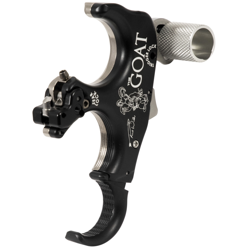 T.R.U. BALL ARCHERY Black/QuickSilver Large Goat Release Aid (TGOT-BKQS-L)