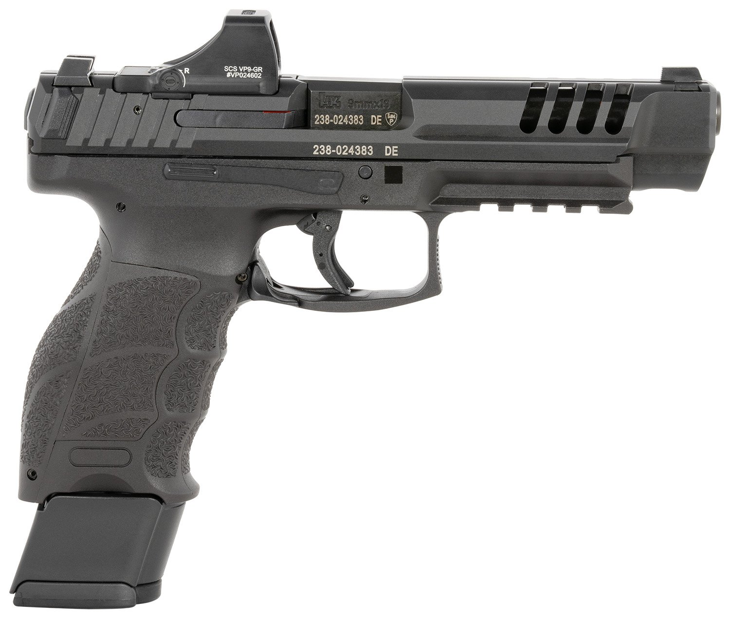 HK 81000878 VP9L SCS 9mm Luger 10+1 5" Black Polygonal Rifled Barrel...