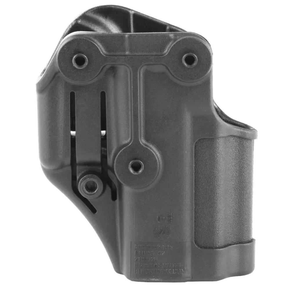 Blackhawk 410567BKL Serpa CQC OWB Left-Handed Holster, Glock 42, Matte Black Polymer, Belt Loop/Paddle Attachment - Blackhawk - MATTE BLACK