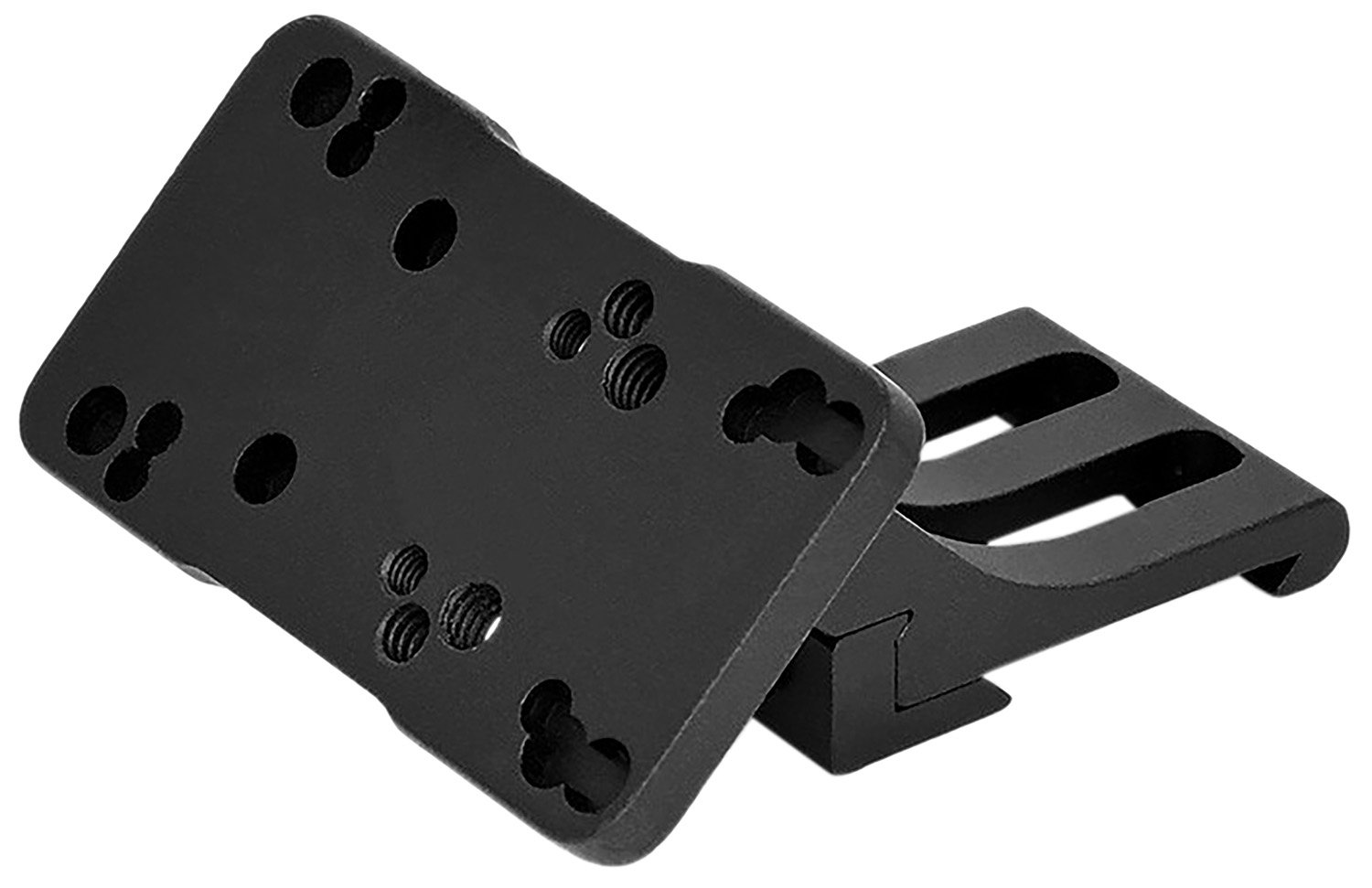 Warne 6110ML Red-Dot Riser 45 deg Offset Reflex Black Anodized Left-Handed - Warne - RED DOT RISER