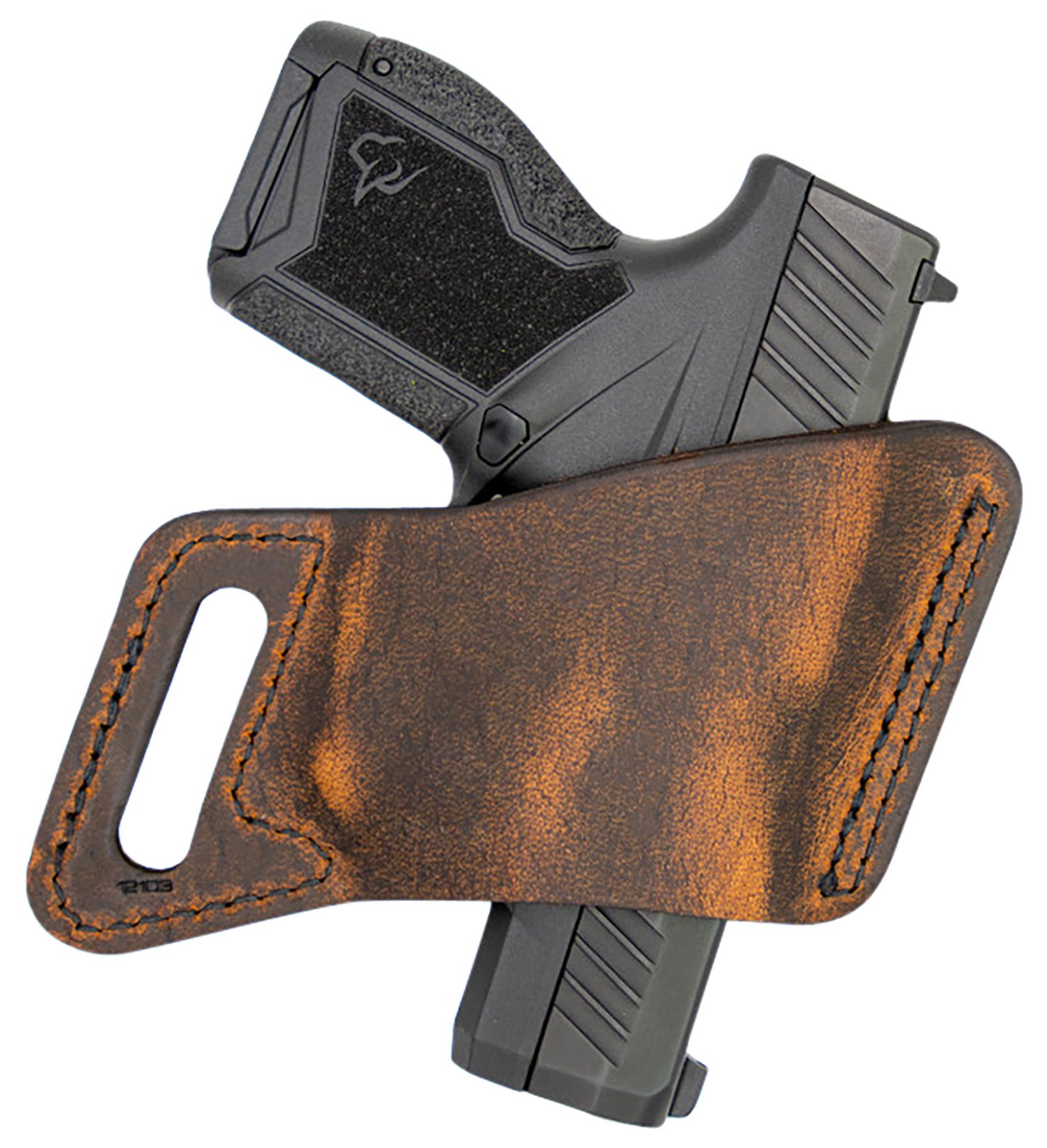 Versacarry 12102 Arma OWB Holster Brown Leather Belt Slide 1.5" - VERSA-POD - BROWN