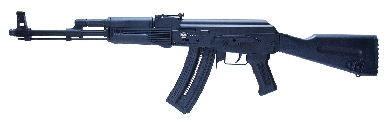 Blue Line Mauser AK-47 .22 LR 17.72 in Black 24 Rounds Semi Automatic - BLS Supply - .22LR