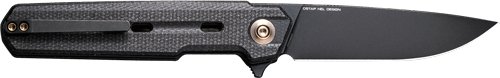 WE KNIFE NAVO 3.25" BLACK CANVAS MICARTA STONEWASH