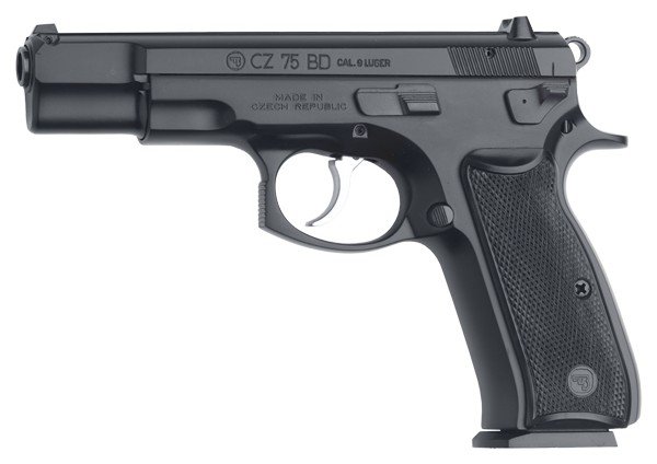 CZ-USA 75 BD 9mm 4.6 in Black Steel 16rd DA/SA Pistol