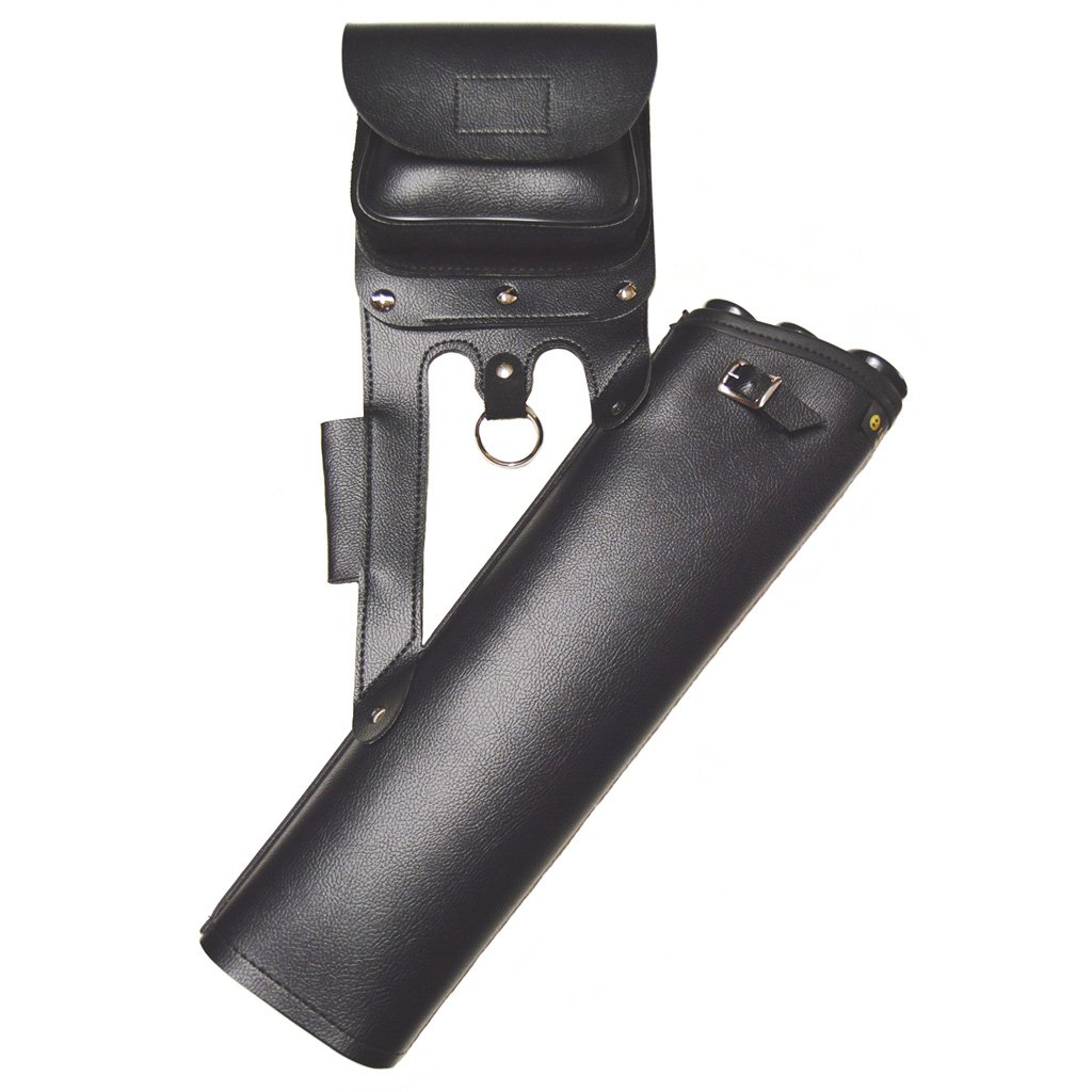 Bateman Superwear RQ Target Hip Quiver Black RH/LH Vinyl 1 Top Pocket - 3 Tubes