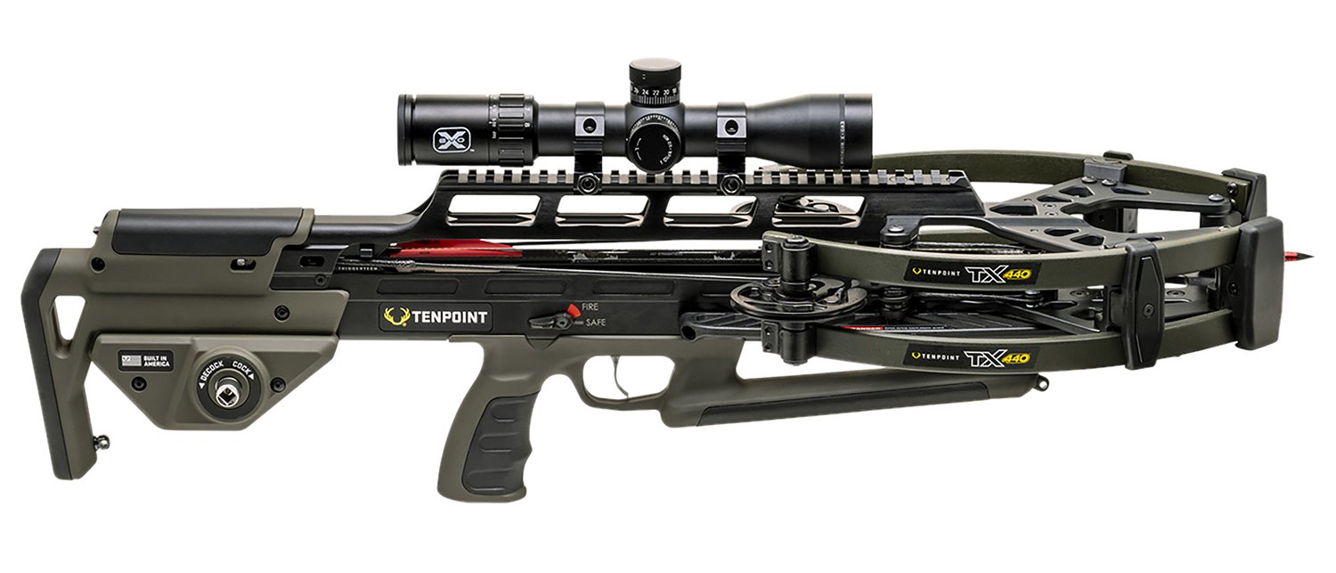 TenPoint TX440 Crossbow Package CB240021899, 440 FPS, ACUslide MAXX, Moss Green - TenPoint - TX440
